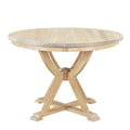 Mid Century 5 Piece Extendable Round Dining Table Set With 15.7