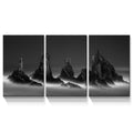 3 Panels Framed Mountain View Canvas Wall Art Decor,3 Pieces Mordern Canvas Decoration Painting For Office,Dining Room,Living Room, Bedroom Decor Ready To Hang Rectangle Framed Multicolor Oversized 41In Canvas Nature Scenes