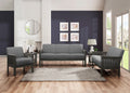Gray Accent Chair 1Pc Solid Wood Mission Arm Cushion Back Classic Living Room Furniture Antique Gray Wooden Gray Primary Living Space Classic,Transitional Rubberwood Solid Wood