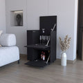 Black 2 Cabinet Bar Cart Black Primary Living Space Rectangular Kitchen Carts Wood Small Less Than 40In