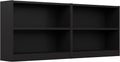 Universal Small 2 Shelf Bookcase In Black Set Of 2 Black Chinese Engineered Wood
