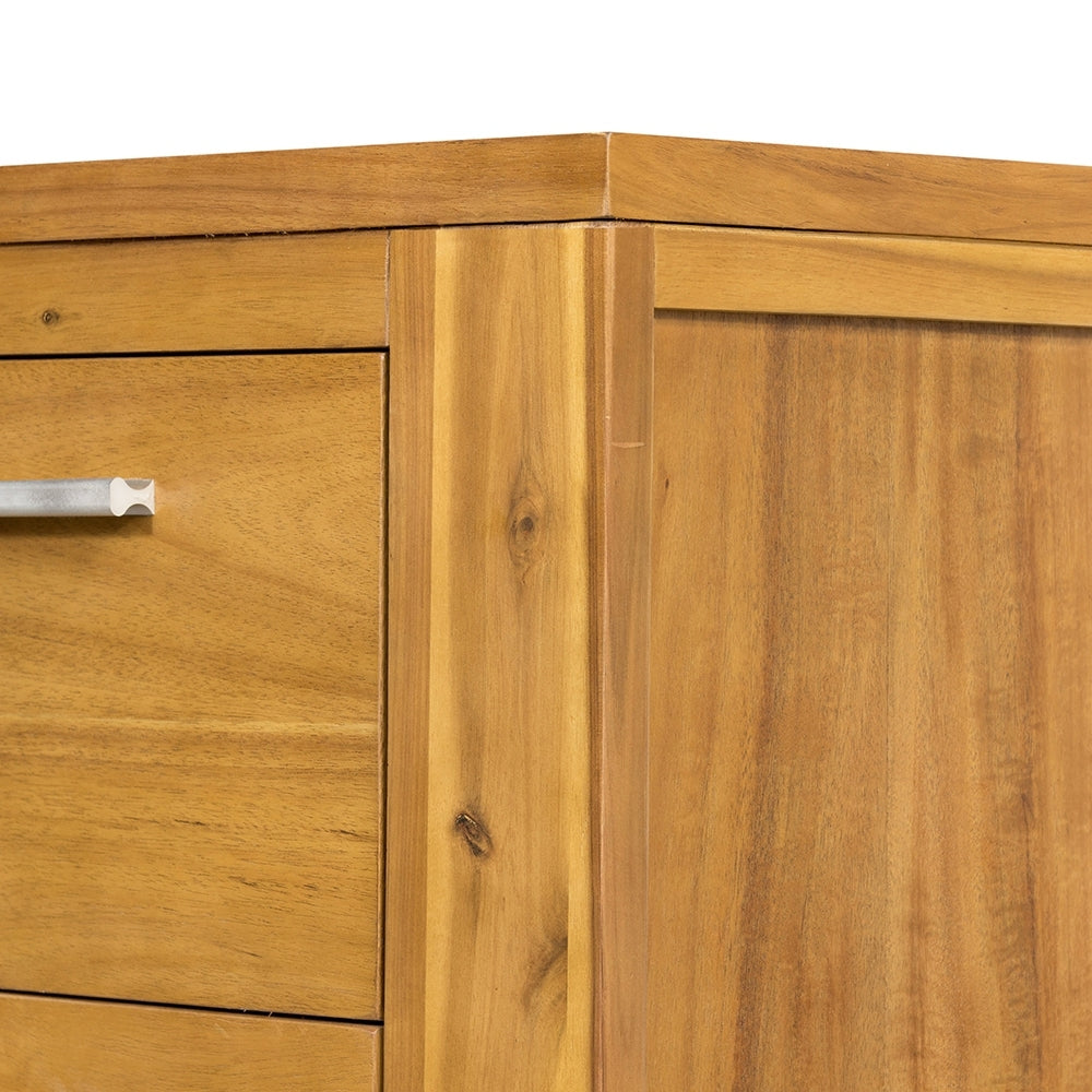 20.7X15.4X22" Nightstand Natural Wood Brown Primary Living Space Boho,Classic,Farmhouse,French Country,Rustic Solid Wood Mdf