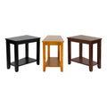 Contemporary Espresso Finish Chairside Table With Lower Shelf Wedge Shape Wooden Furniture 1Pc Side Table Espresso Contemporary Open Storage Coffee & End Tables Wood