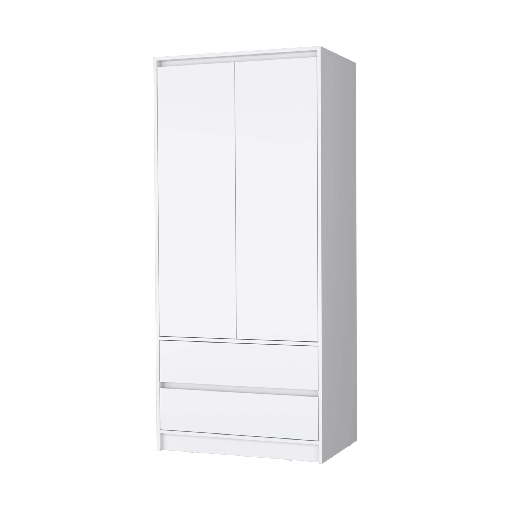 White 2 Drawer Armoire White White Bedroom Wood