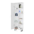 White 1 Door Linen Cabinet White 1 5 18 To 23 In 60 In & Above Bathroom Freestanding 5 10 Inches Wood