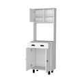 White 1 Drawer Kitchen Pantry White White Kitchen Shelves Included Wood
