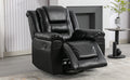 360 Swivel And Rocking Home Theater Recliner Manual Recliner Chair With Wide Armrest For Living Room,Bedroom, Black Old Sku:Pp302953Aab Black Foam Pu