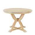 Mid Century 5 Piece Extendable Round Dining Table Set With 15.7