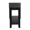 Contemporary Black Finish Chairside Table With Lower Shelf Wedge Shape Wooden Furniture 1Pc Side Table Black Contemporary Open Storage Coffee & End Tables Wood