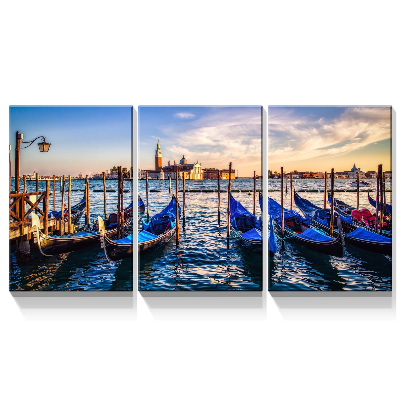 3 Panels Framed Wharf Canvas Wall Art Decor,3 Pieces Mordern Canvas Decoration Painting For Office,Dining Room,Living Room, Bedroom Decor Ready To Hang 2030In Thickness 1.5Inch Rectangle Framed Multicolor Oversized 41In Canvas Nature Scenes