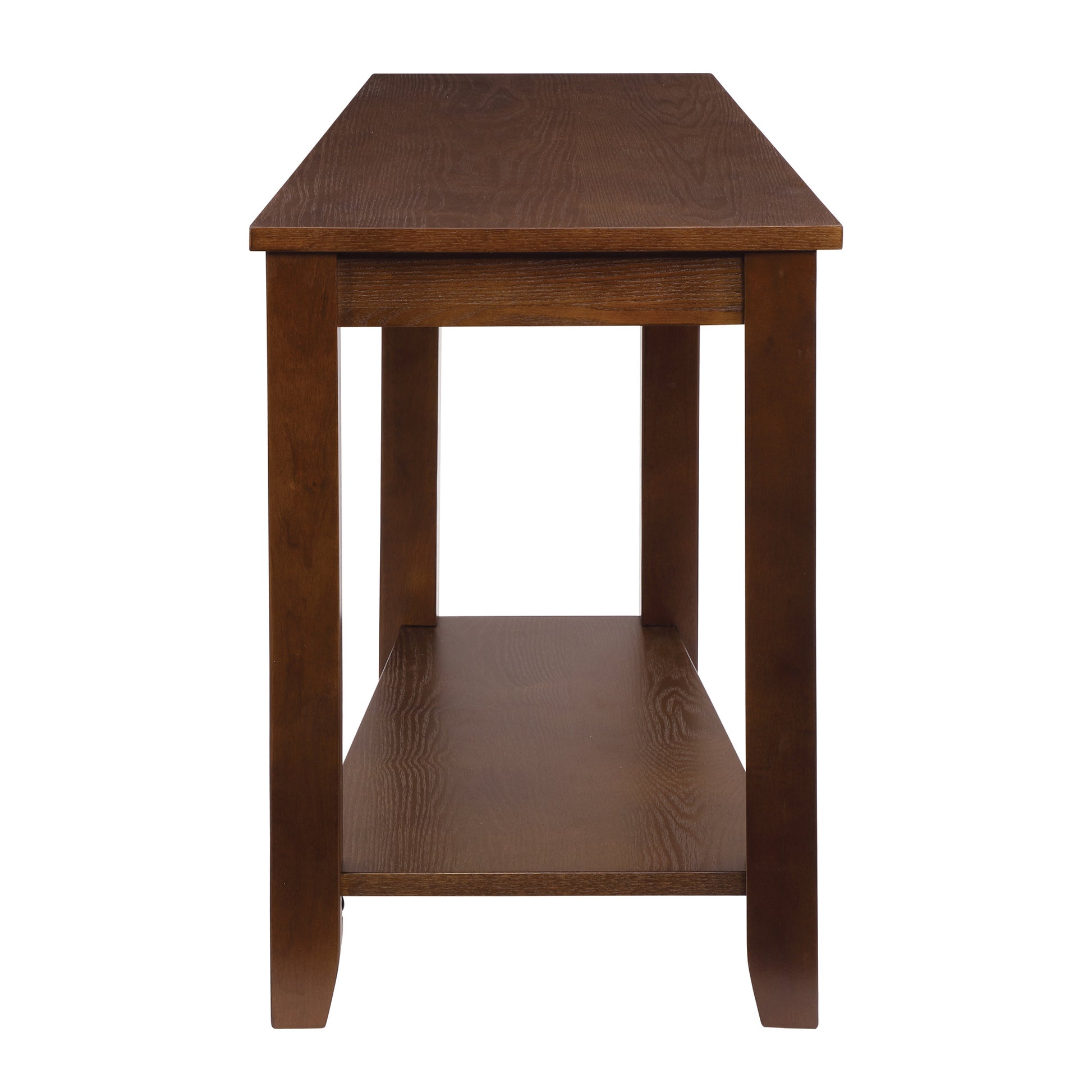 Contemporary Espresso Finish Chairside Table With Lower Shelf Wedge Shape Wooden Furniture 1Pc Side Table Espresso Contemporary Open Storage Coffee & End Tables Wood