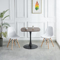 1 4,5Pieces Table And Chair,White Dining Sets,Kitchen Sets,Coffee Sets,Mdf Table And Fabric Chair White Black Mdf Metal