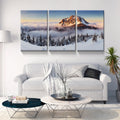 3 Panels Framed Mountain & Forest Canvas Wall Art Decor,3 Pieces Mordern Canvas Decoration Painting For Office,Dining Room,Living Room, Bedroom Decor Ready To Hang Rectangle Framed Multicolor Oversized 41In Canvas Nature Scenes