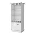 Claire White Glassware Rack Bar Cabinet Freestanding 3 4 Shelves White White Primary Living Space Shelves Included Wood