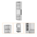 White 5 Large Shelves Corner Bar Cabinet Vertical 5 Or More Shelves White White Primary Living Space Shelves Included Wood