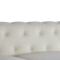 Classic Traditional Living Room Upholstered Sofa With Velvet Fabric Surface Chesterfield Tufted Fabric Sofa Couch, Large White White Primary Living Space Medium Soft Cushion Back Square Arms Foam Velvet 3 Seat