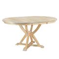 Mid Century 5 Piece Extendable Round Dining Table Set With 15.7