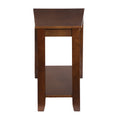Contemporary Espresso Finish Chairside Table With Lower Shelf Wedge Shape Wooden Furniture 1Pc Side Table Espresso Contemporary Open Storage Coffee & End Tables Wood