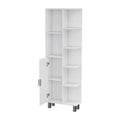 White 9 Shelf Linen Cabinet White 1 5 Up To 17 In 24 To 31 In Bathroom Freestanding 5 10 Inches Wood