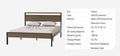 Ceres Metal Bed, Black With Cinnamon Wood Headboard & Footboard, Queen Box Spring Not Required Queen Black Metal Bedroom Bed Frame Metal Metal