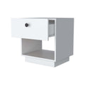 White 1 Drawer Nightstand White White 1 Drawer Bedroom Open Storage Storage White Wood