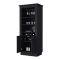 Tyler Black 4 Built In Wine Rack Bar Cabinet 3 4 Shelves Black Primary Living Space Shelves Included Wood