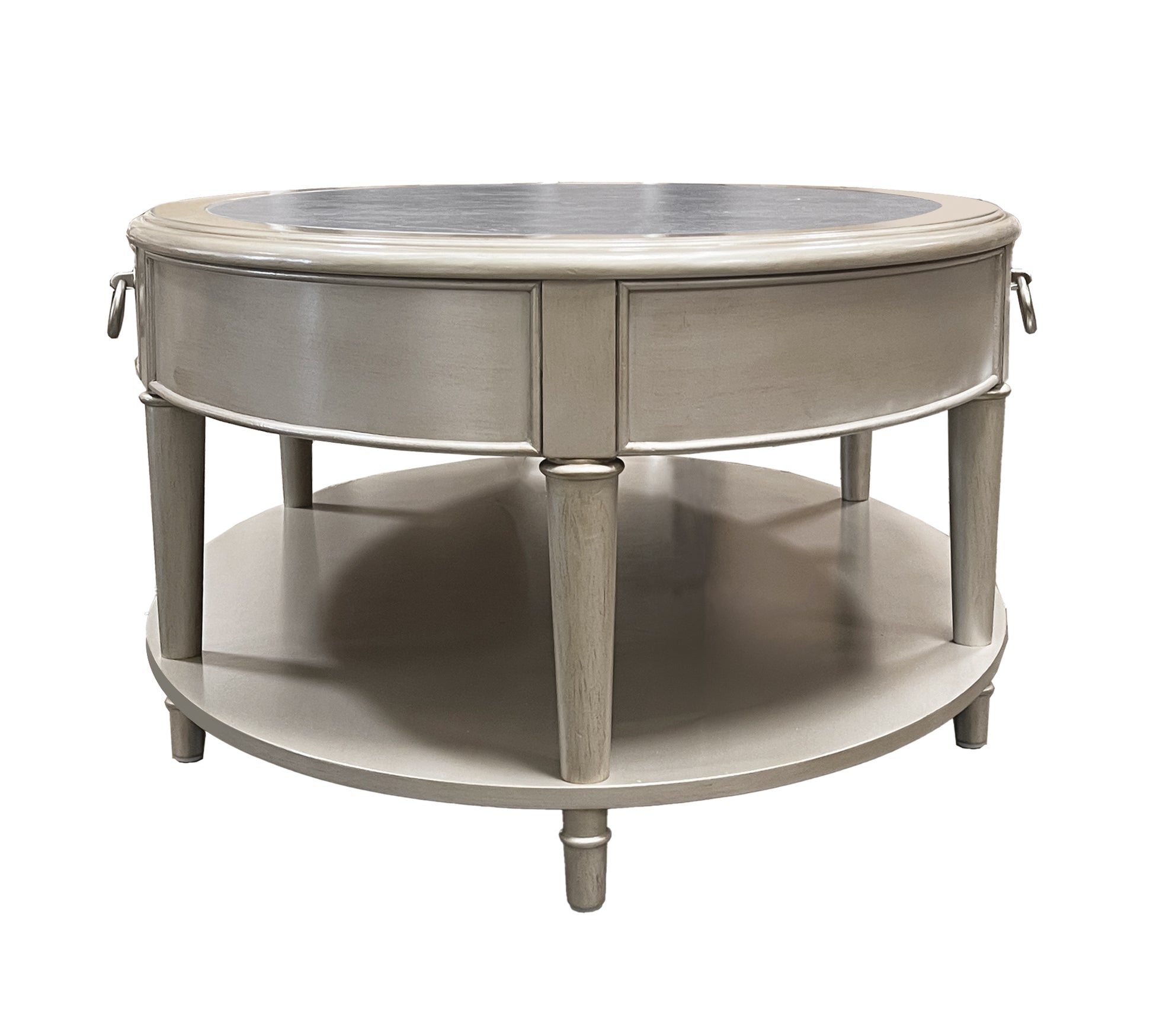 Kasa Coffee Tablesintered Stone & Champagne Finish Lv01502 Champagne Wood