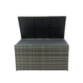 Outdoor Storage Box, 200 Gallon Wicker Patio Deck Boxes With Lid, Outdoor Cushion Storage For Kids Toys, Pillows, Towel No Sectional Grey Mildew Resistant Frame Mildew Resistant Cushion Garden & Outdoor American Traditional Pe Rattan Iron Waterproof
