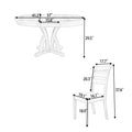 5 Piece Farmhouse Round Pedestal Extending Dining Table Set Extendable Kitchen Table Set With 15.8