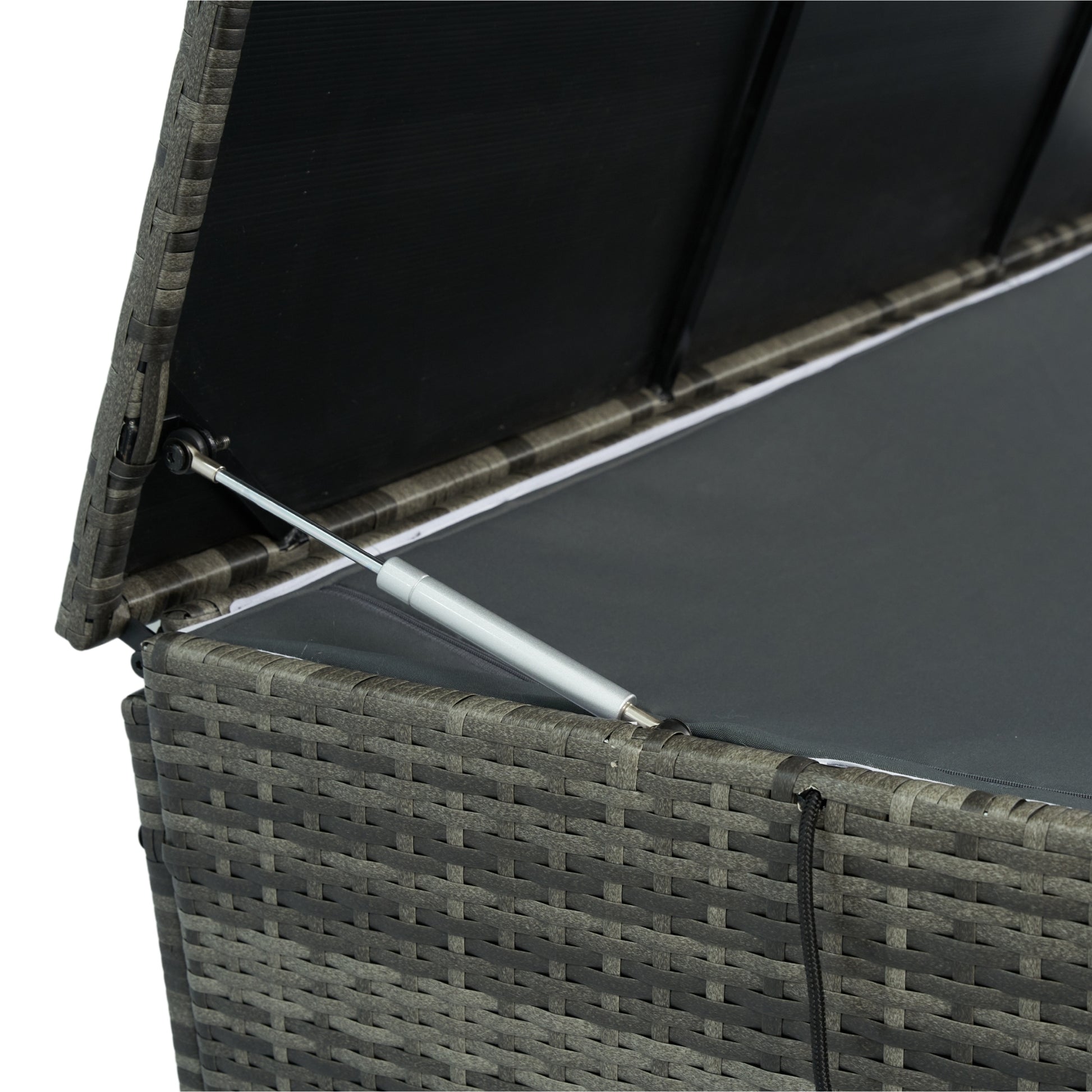 Outdoor Storage Box, 200 Gallon Wicker Patio Deck Boxes With Lid, Outdoor Cushion Storage For Kids Toys, Pillows, Towel No Sectional Grey Mildew Resistant Frame Mildew Resistant Cushion Garden & Outdoor American Traditional Pe Rattan Iron Waterproof