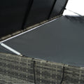Outdoor Storage Box, 200 Gallon Wicker Patio Deck Boxes With Lid, Outdoor Cushion Storage For Kids Toys, Pillows, Towel No Sectional Grey Mildew Resistant Frame Mildew Resistant Cushion Garden & Outdoor American Traditional Pe Rattan Iron Waterproof