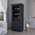 Tyler Black 4 Built In Wine Rack Bar Cabinet 3 4 Shelves Black Primary Living Space Shelves Included Wood