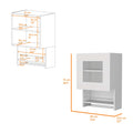 Nolan White Spice And Towel Rack Kitchen Wall Cabinet White Wood