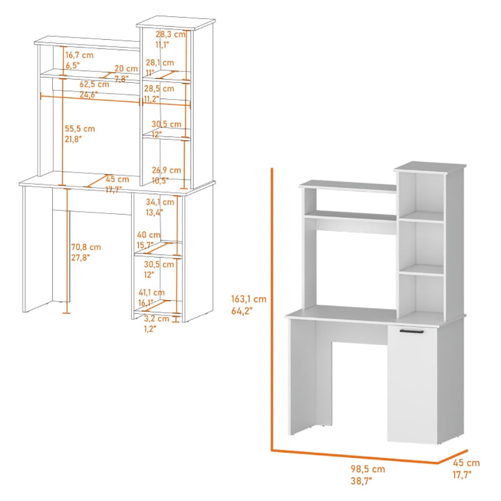 White 3 Tier Storage Shelves Computer Desk White White Computer Desk Office Rectangular Shelves Desk Wood