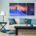 3 Panels Framed Winter Forest Canvas Wall Art Decor,3 Pieces Mordern Canvas Decoration Painting For Office,Dining Room,Living Room, Bedroom Decor Ready To Hang Rectangle Framed Multicolor Oversized 41In Canvas Nature Scenes