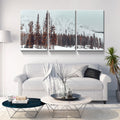 3 Panels Framed Winter Forest Canvas Wall Art Decor,3 Pieces Mordern Canvas Decoration Painting For Office,Dining Room,Living Room, Bedroom Decor Ready To Hang 2030In Thickness 1.5Inch Rectangle Framed Multicolor Oversized 41In Canvas Nature Scenes