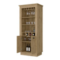 Macadamia 4 Built In Wine Rack Bar Cabinet 3 4 Shelves Brown Brown Primary Living Space Shelves Included Wood