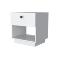 White 1 Drawer Nightstand White White 1 Drawer Bedroom Open Storage Storage White Wood