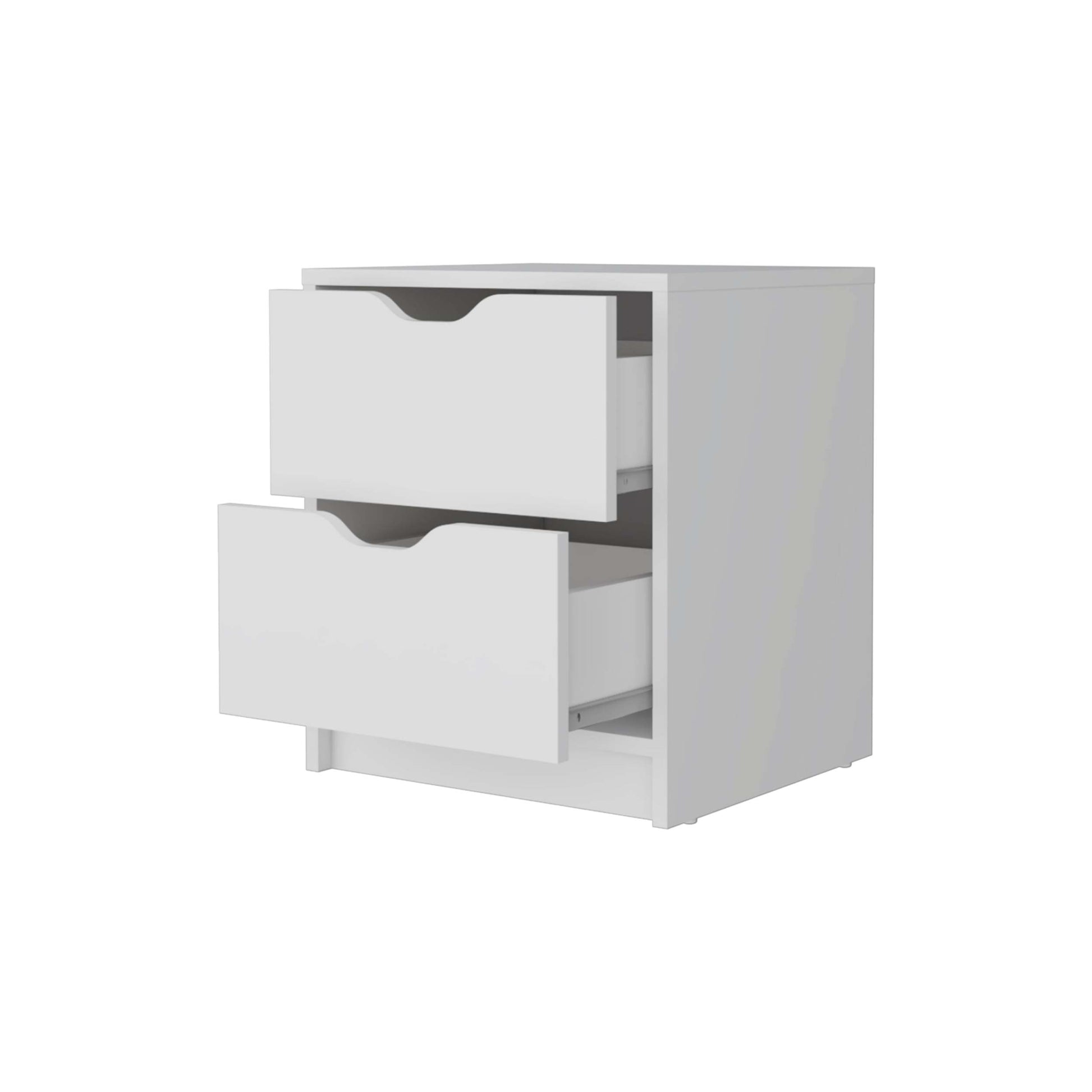 White 2 Drawer Nightstand White White 2 Drawers Bedroom Drawer Storage Drawers White Wood
