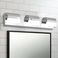 Bathroom Vanity Lighting 3 Light Led Vanity Lights Over Mirror Bath Wall Lighting Chrome Modern Acrylic Stainless Steel