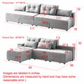 Convertible 3 In 1 Sleeper Sofa And Sectional Sofa With 4 Storage Space For Living Room,Corduroy Couch With 4 Pillows,Corduroy Black Corduroy 3 Seat