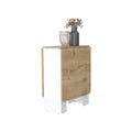 Cole White And Macadamia Folding Dining Table Brown White Folding Dining Room Rectangular Kitchen & Dining Tables Rectangular Wood