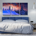 3 Panels Framed Winter Forest Canvas Wall Art Decor,3 Pieces Mordern Canvas Decoration Painting For Office,Dining Room,Living Room, Bedroom Decor Ready To Hang Rectangle Framed Multicolor Oversized 41In Canvas Nature Scenes