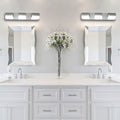 Bathroom Vanity Lighting 3 Light Led Vanity Lights Over Mirror Bath Wall Lighting Chrome Modern Acrylic Stainless Steel