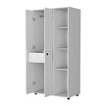 White 1 Drawer Armoire Closet White Bedroom Wood