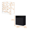 Black Open Storage Shelf 3 Drawer Dresser Black Bedroom Wood