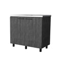 Smokey Oak Utility Sink And Cabinet Gray Kitchen Wood