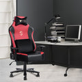 Big And Tall Gaming Chair 400Lbs Gaming Chair With Massage Lumbar Pillow, Headrest, 3D Armrest, Metal Base, Pu Leather Metal Red Handle Pu Leather
