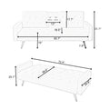 1730 Sofa Bed Armrest With Nail Head Trim With Two Cup Holders 72