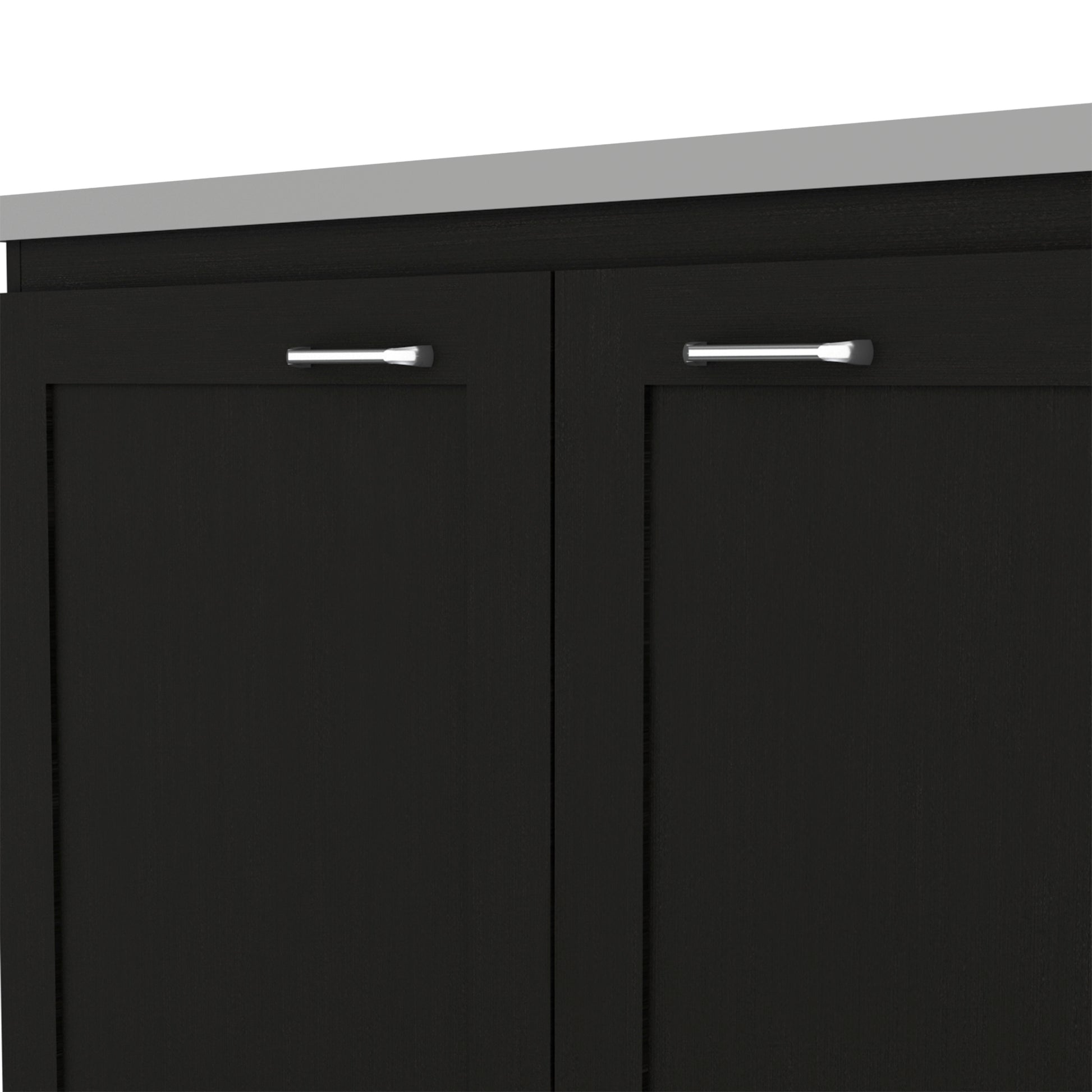 Perseus Cabinet Set Black Kitchen Modern Particle Board Engineered Wood